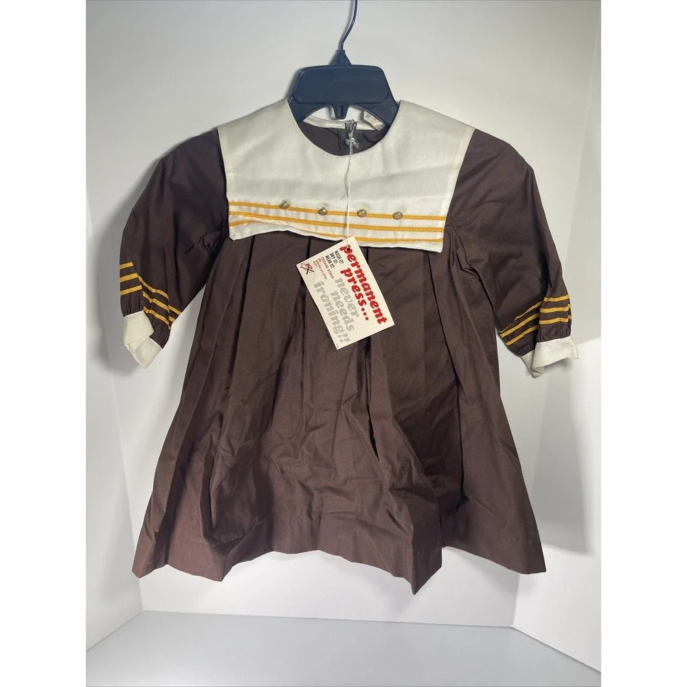 Vintage Little‎ Girls Brown Costume Type Outfit Skirt Dress NEW NWT
